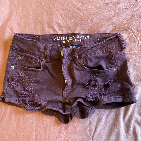 Burgundy American Eagle shorts - Picture 1 of 3